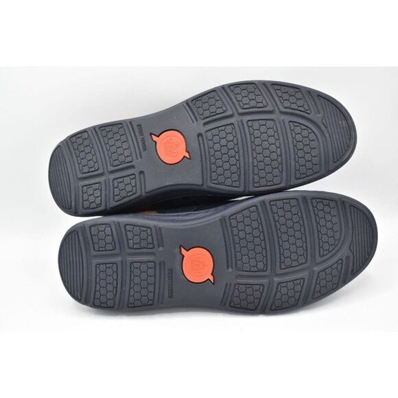 Born Mens Size 12 Marcus Navy Brown Wool Fabric Lace Up Casual Shoes Sneakers - Picture 9 of 11